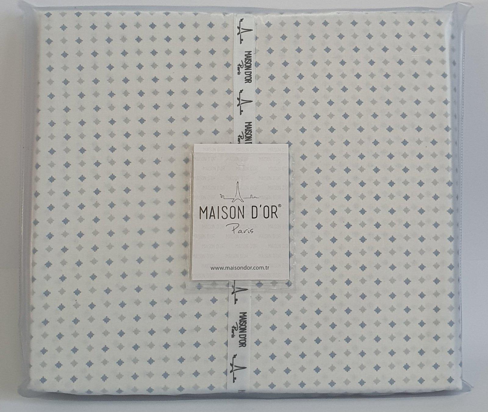 Простынь Maison D'or 245x285 ранфорс Deluxe Damien Blue (CN6001)