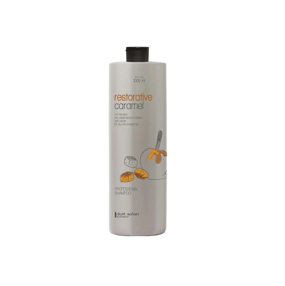 Шампунь відновлюючий карамель з кератином Dott.Solari Restorative Caramel Shampoo 1000 мл