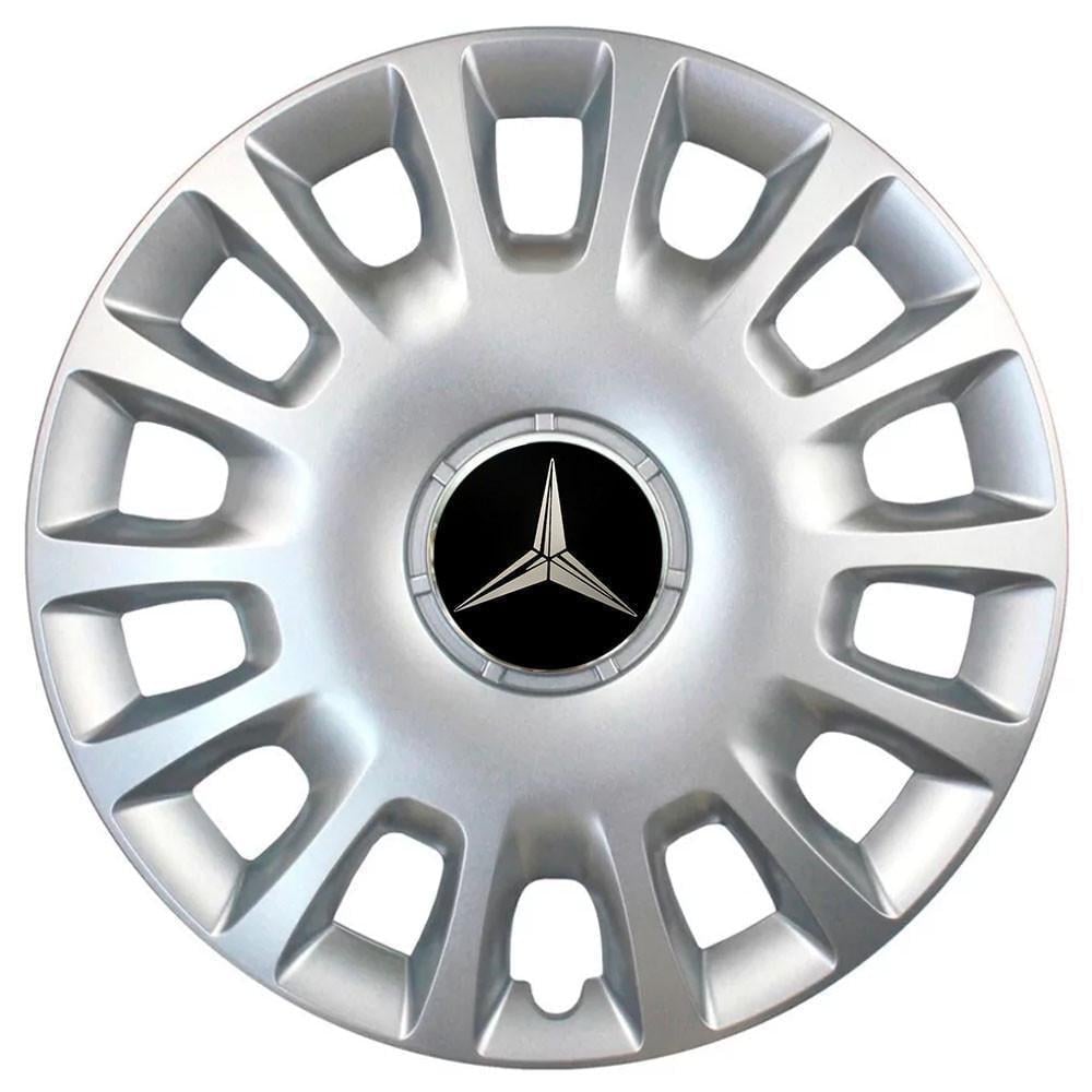 Колпаки SJS 109 с логотипом Mercedes 4 шт. R13 Серебряный (2789080757)