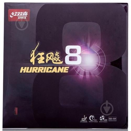 Накладка DHS Hurricane 8 - 39 2.2 мм Черный