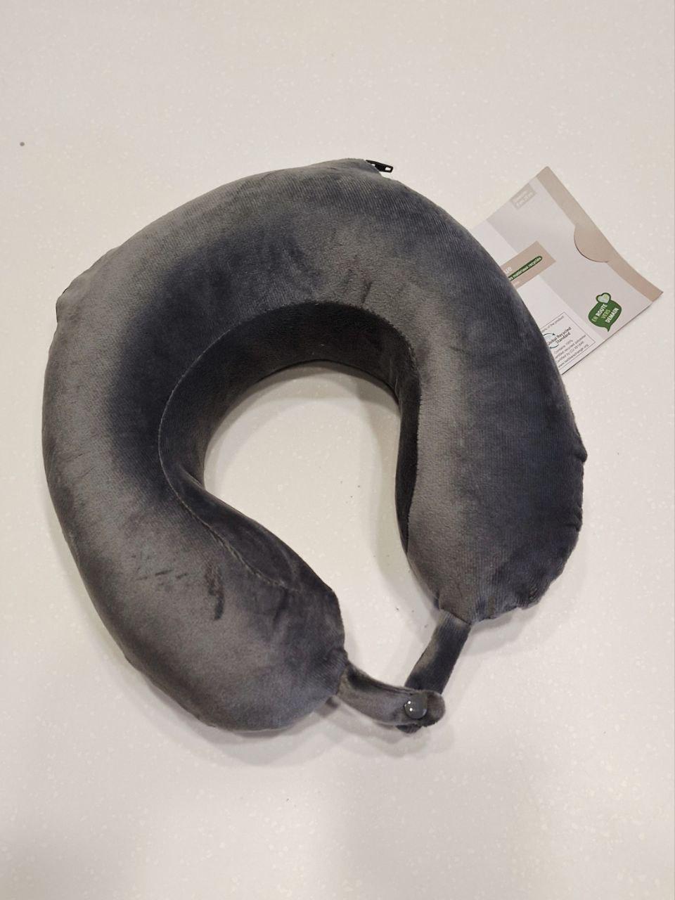 Подушка-рогалик дорожная Livarno Home с эффектом памяти Серый (1916) Подушка-рогалик дорожная Livarno Home с эффектом памяти Серый (1916)