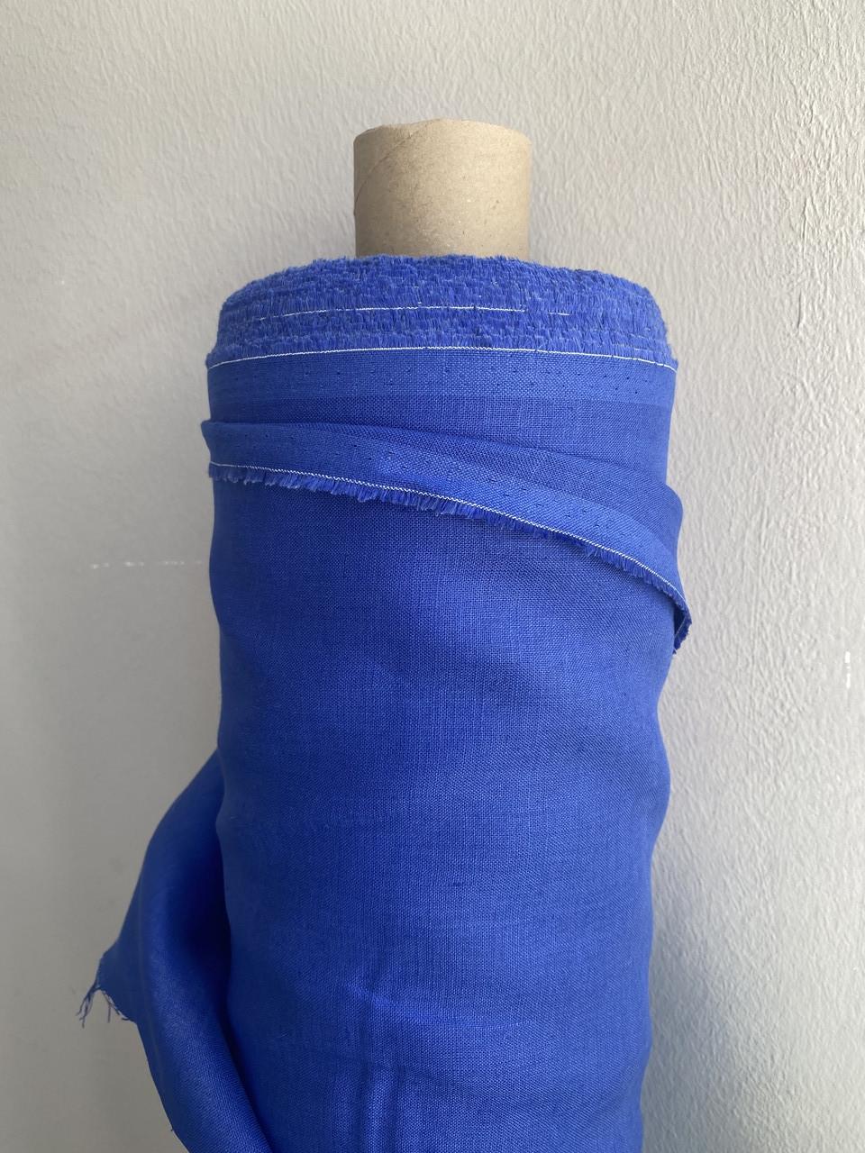 Ткань рубашечно-платьевая LINEN PLUS льняная 143 см 194/1560 Электрик - фото 5 Ткань рубашечно-платьевая LINEN PLUS льняная 143 см 194/1560 Электрик - фото 5