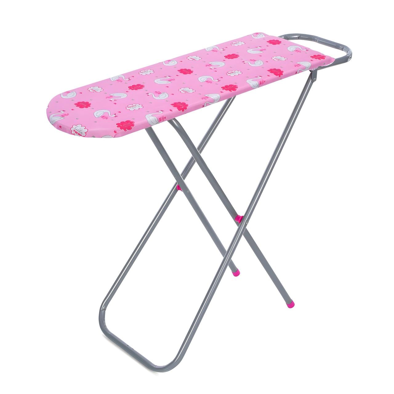 Прасувальная дошка дитяча з принтом 61,5х51,5х19 см Рожевий (M 5674 UA)