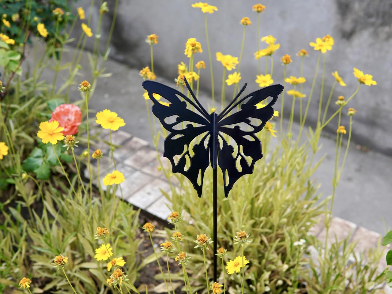 Садовая фигура Бабочка-махаон металлическая для двора/сада/клумбы (DCR069) - фото 2 Садовая фигура Бабочка-махаон металлическая для двора/сада/клумбы (DCR069) - фото 2