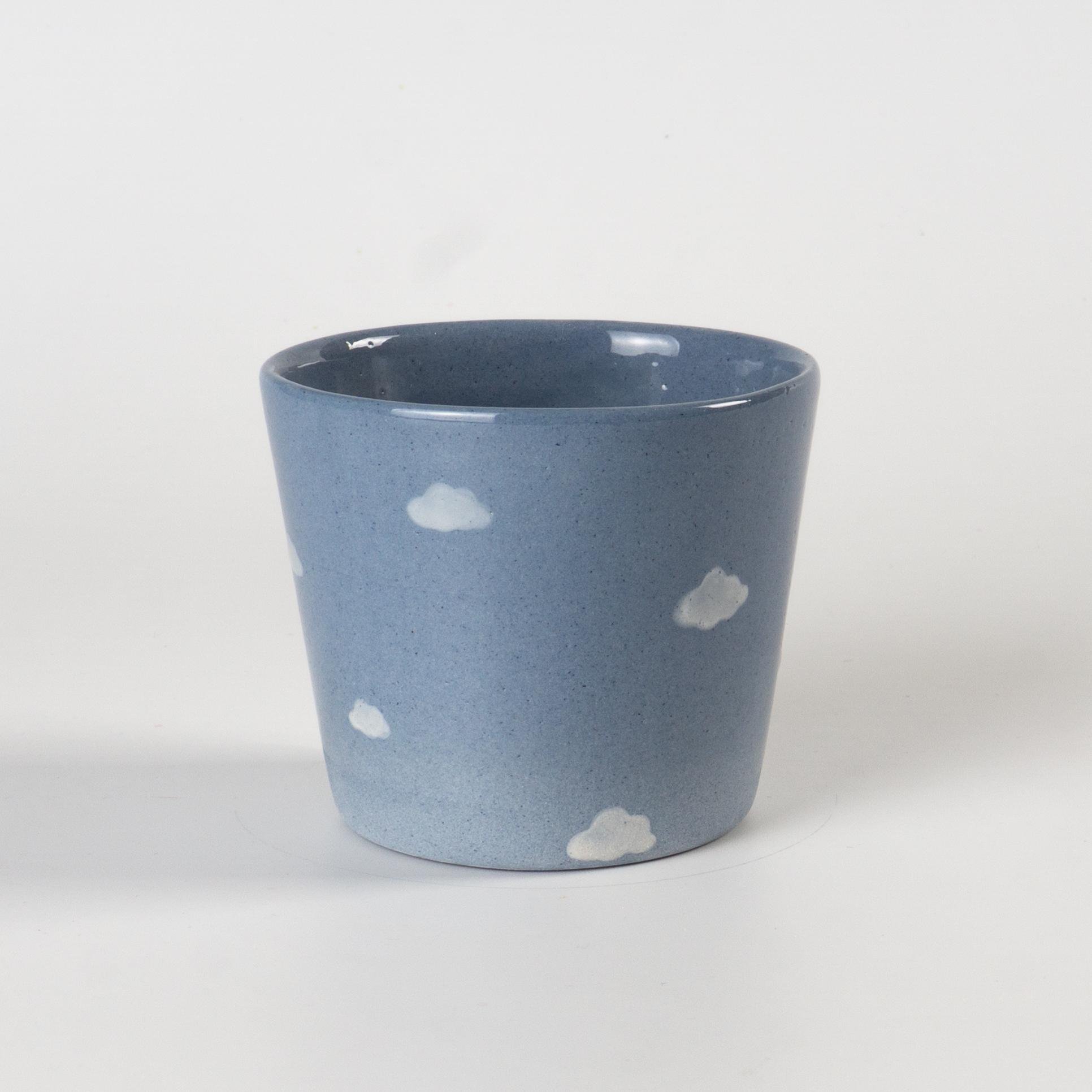 Стаканчик керамический с облаками ручная работа полуфарфор 200 мл (PRS-GL-IMG-ONE-I-CLUD) - фото 1