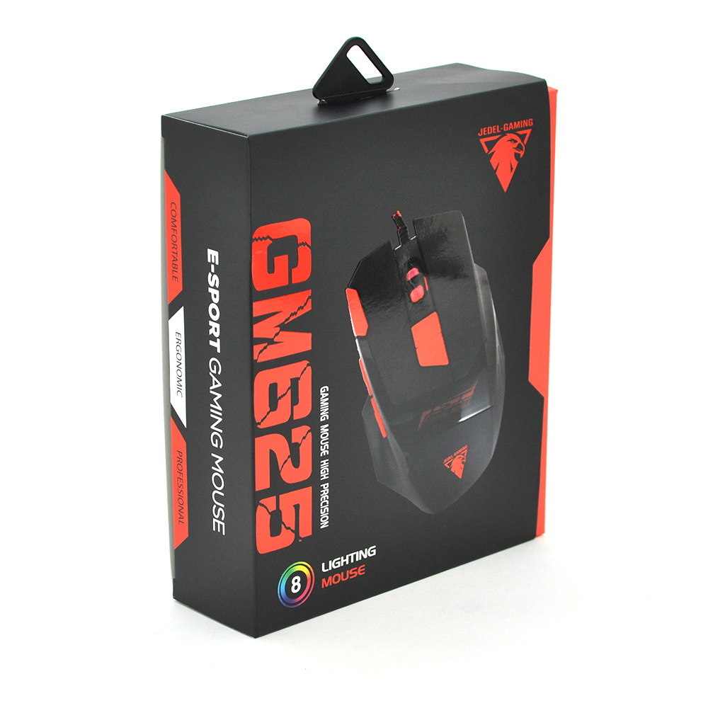 Комп'ютерна мишка провідна Jedel GM625 Q60 з підсвічуванням 7 кнопок Чорний (5427) - фото 2 Комп'ютерна мишка провідна Jedel GM625 Q60 з підсвічуванням 7 кнопок Чорний (5427) - фото 2