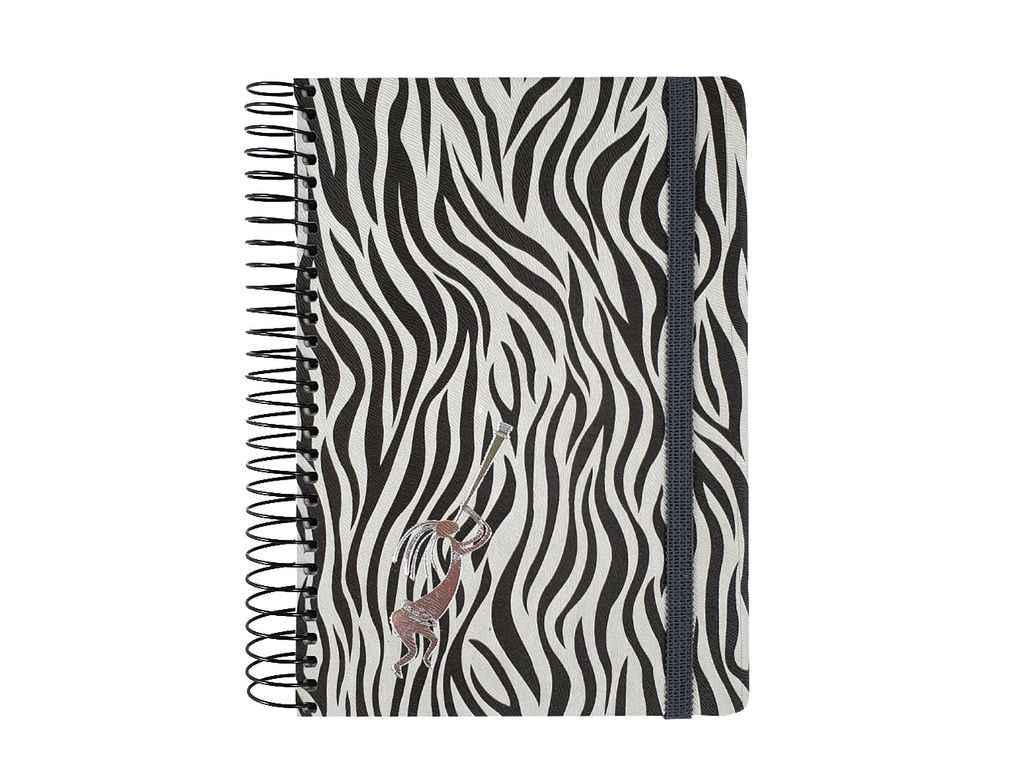 Блокнот Бриск на спирали В6 120 л. SKILL Zebra Черно-белый (СБВ-95)