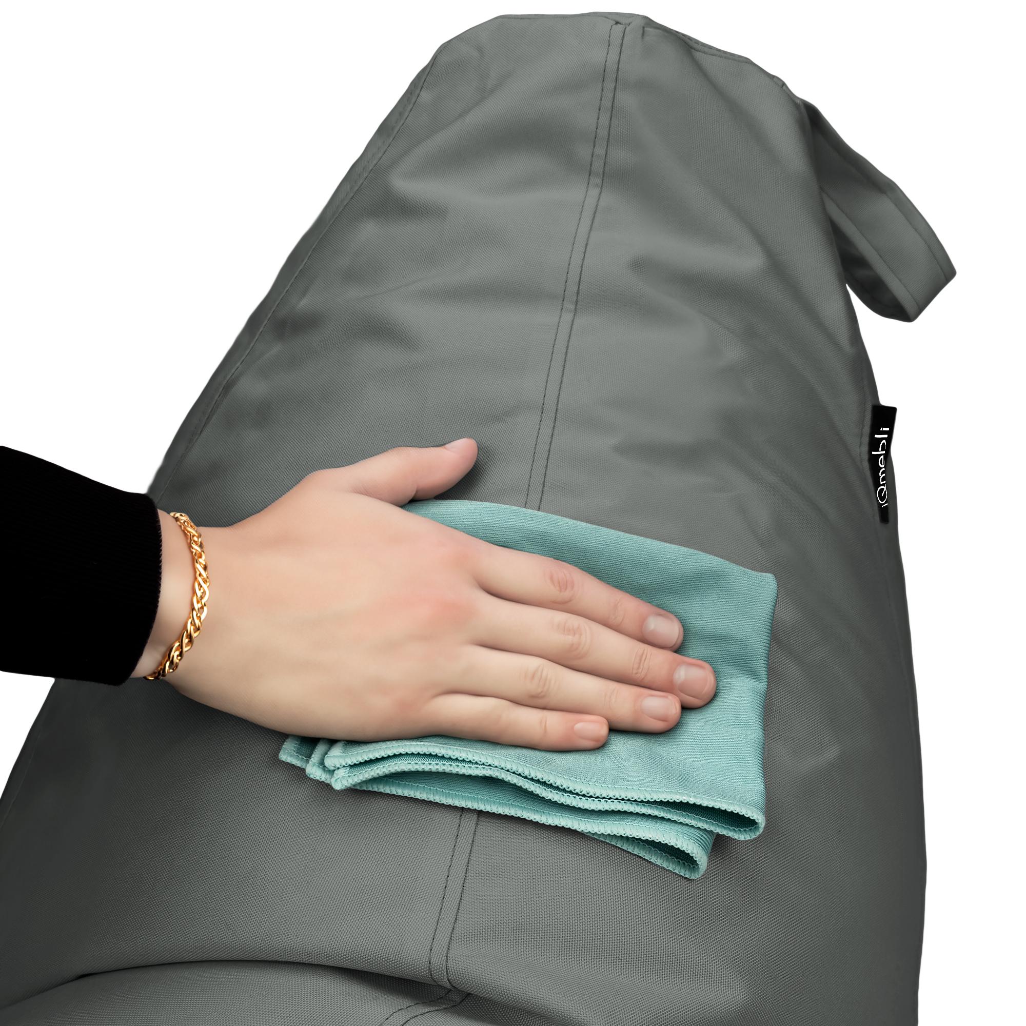 Кресло-мешок Студия Комфорта Груша оксфорд флекс 150х100 см Серый (901231) - фото 8