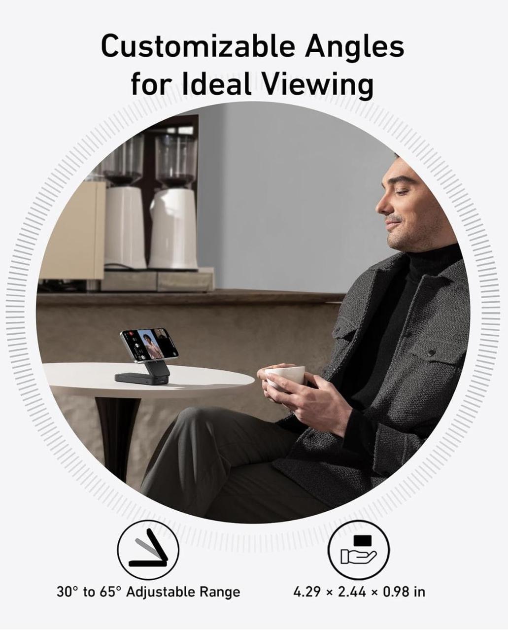 Повербанк Anker MagGo 6600 mAh 15W QI2 Black (2175841092) - фото 3 Повербанк Anker MagGo 6600 mAh 15W QI2 Black (2175841092) - фото 3