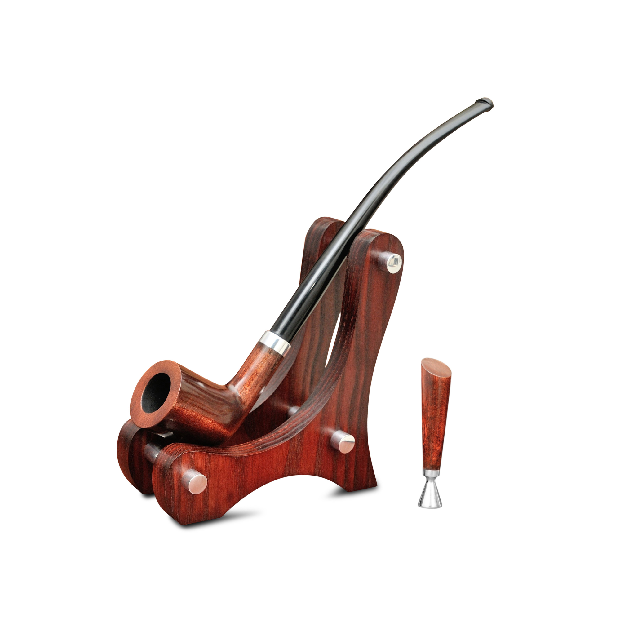 Трубка для курения табака KAF4 из дерева груши с подставкой и тампером (31034153)