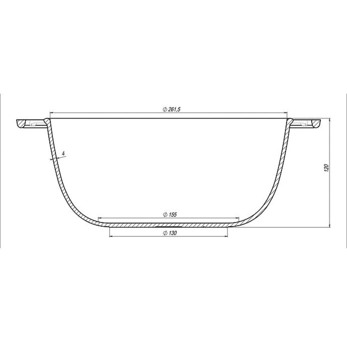 Котелок чугунный Maysternya со стеклянной крышкой 5 л (Т403С3) - фото 3