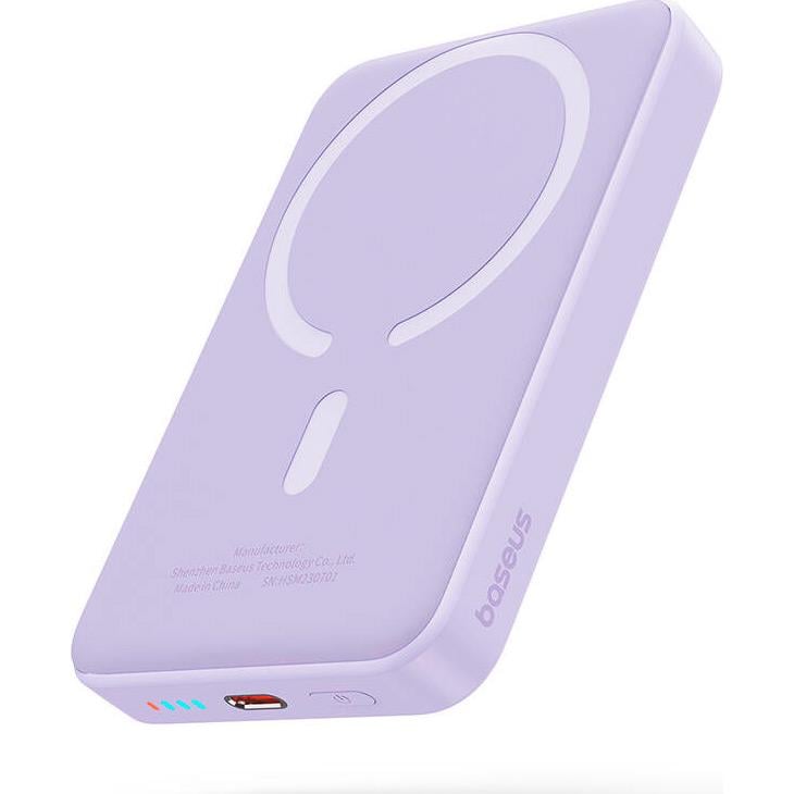 Внешний аккумулятор Baseus Magnetic Bracket Mini 10000 mAh 20W Purple (P10059001513-00) - фото 3