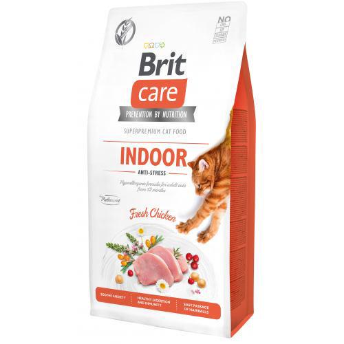 Корм сухой Brit Care Cat GF Indoor Anti-stress Курица 7 кг