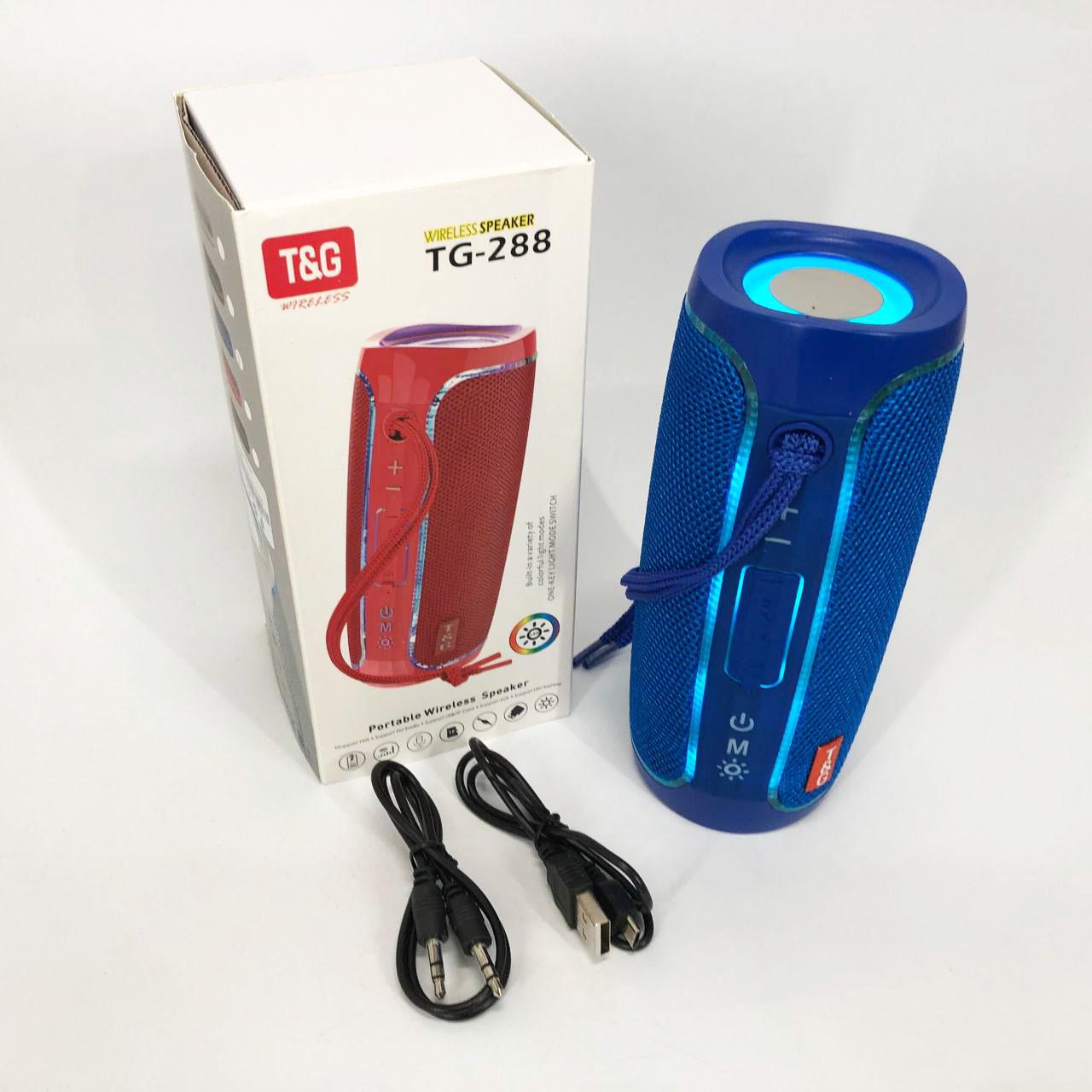 Портативна колонка Bluetooth з LED підсвічуванням Синій (TG288) - фото 8 Портативна колонка Bluetooth з LED підсвічуванням Синій (TG288) - фото 8