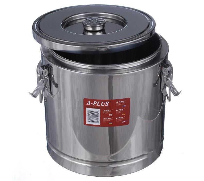 Термокастрюля пищевая A-PLUS из нержавеющей стали для транспортировки пищи 32 л (2209) - фото 7