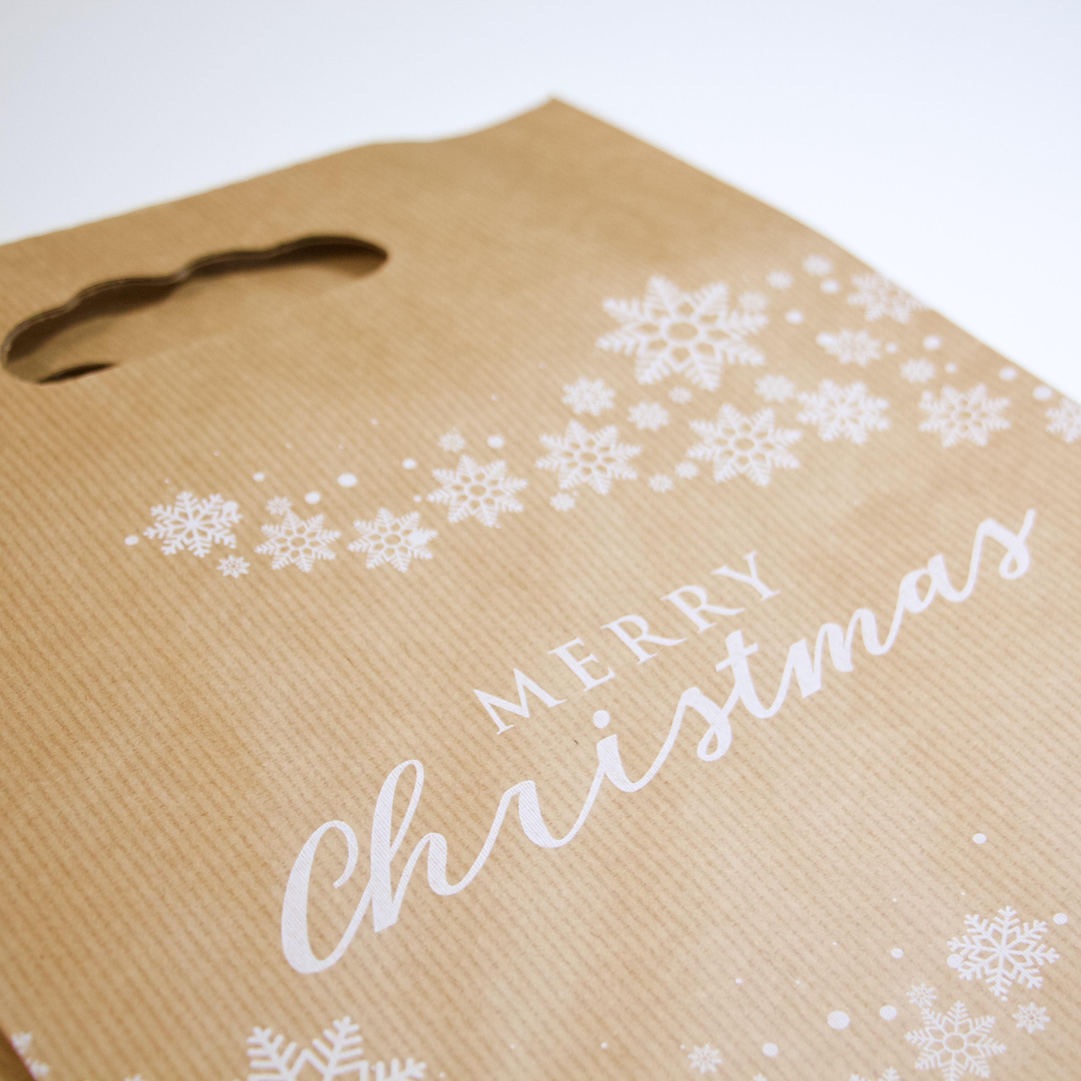 Пакет бумажный новогодний Eko-kraft 220x80x325 мм с ручками 20 шт. - фото 2