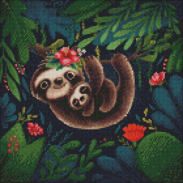 Алмазная мозаика Идейка Тропики 40x40 см (Id-AMO7325)