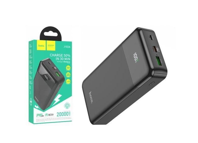Повербанк Hoco J102A 20000 mAh PD20W+QC3.0 22,5W Черный (1765979010)