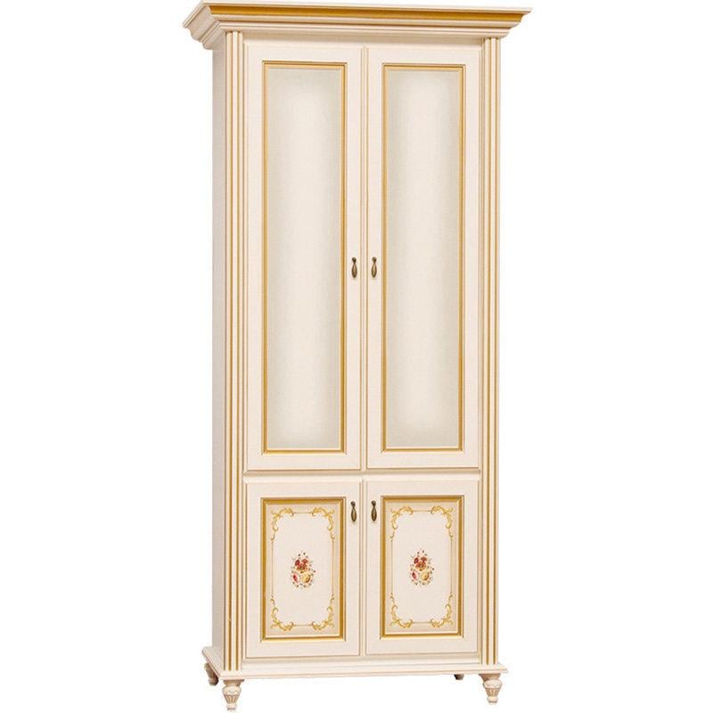 Распашной шкаф Світ Меблів Парма 2Д в спальню/прихожую 978x615x2072 из ДСП/МДФ цвет Прованс белый