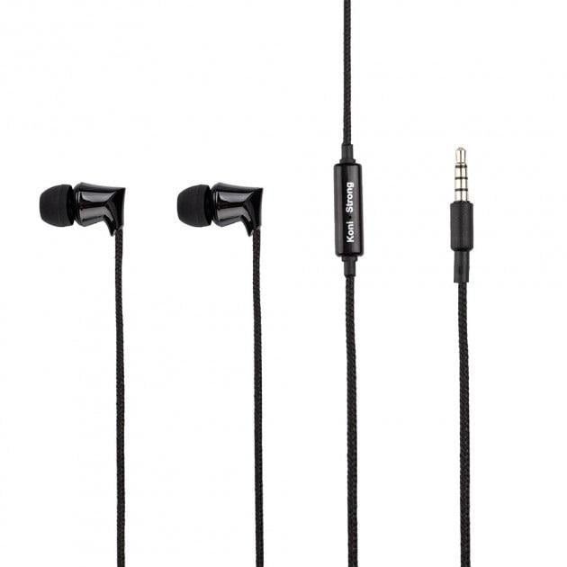 Наушники проводные вакуумные Koni Strong KS-341 1,2 м Black Наушники проводные вакуумные Koni Strong KS-341 1,2 м Black