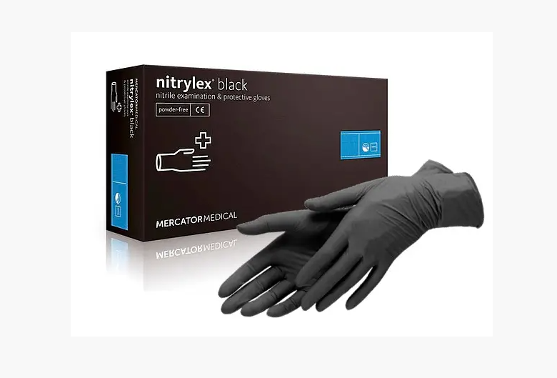 Нитриловые перчатки Nitrilex 100 шт. XL Черный (AN001169)