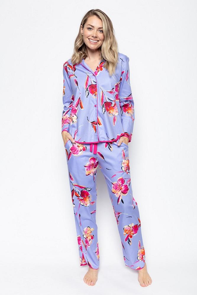 Пижама женская CYBERJAMMIES Carrie 9050-9051 8/XS Сиреневый с цветочным принтом (5051877379930)