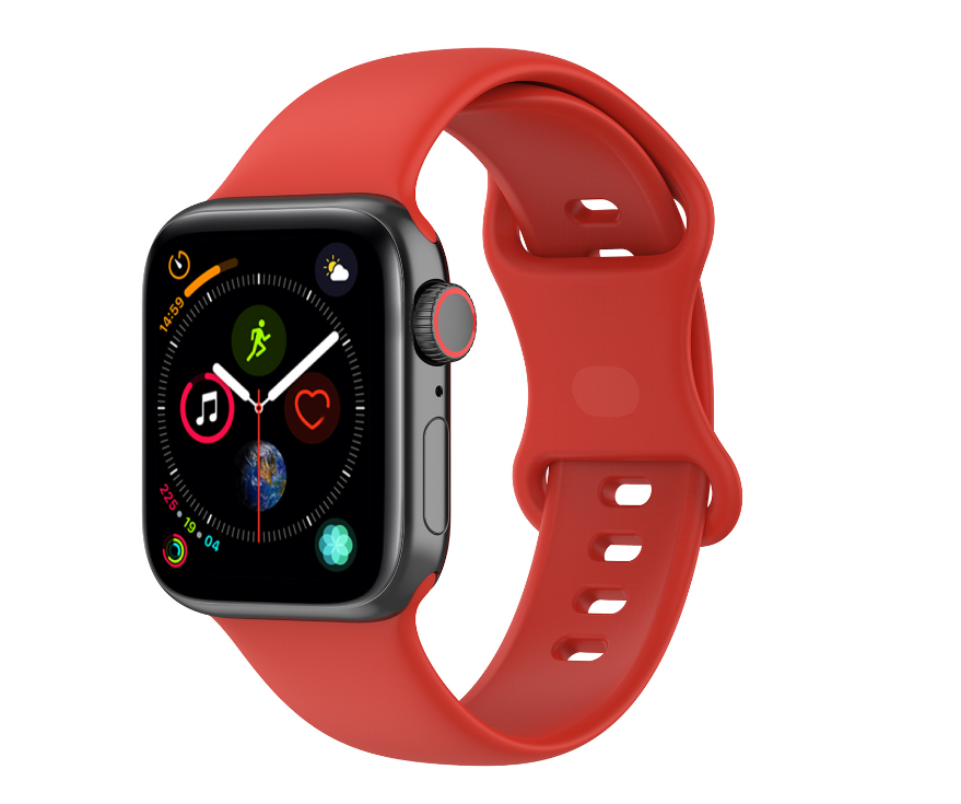 Ремінець CDK для Apple Watch Ultra 49 мм Series 1/2 M/L Silicone Sport Band Double Loop Red (014417)