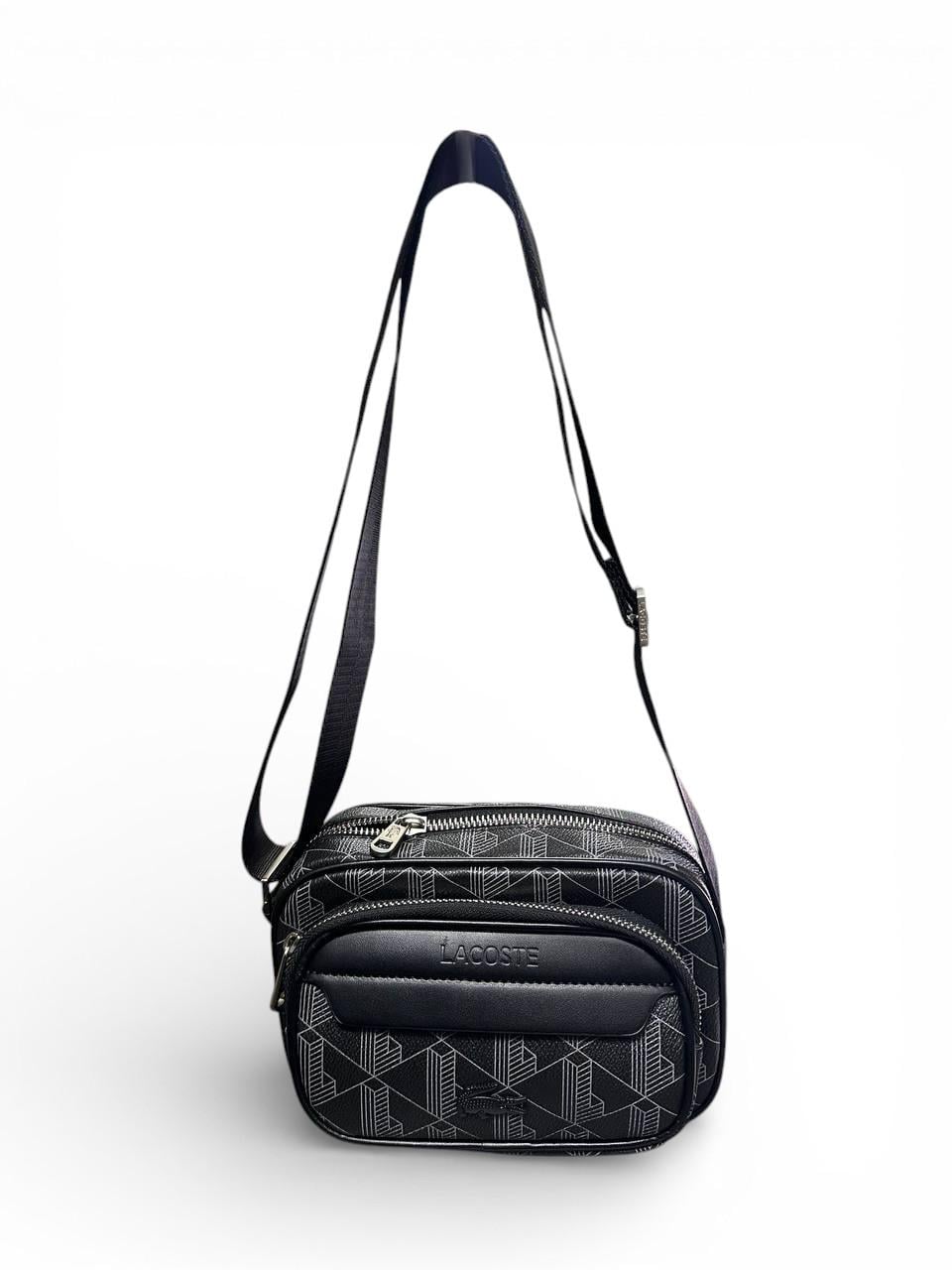 Сумка унисекс Lacoste Reporter Bag Черный (LAC-003-BLK)