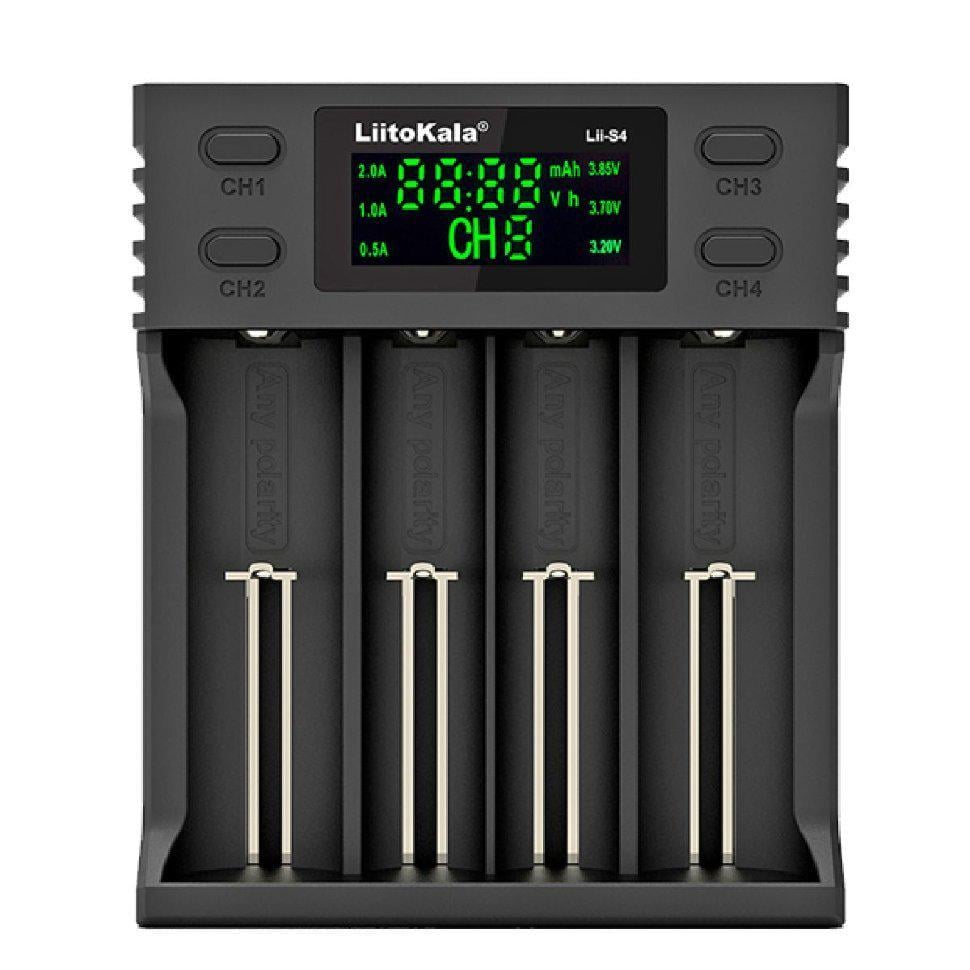 Зарядний пристрій Liitokala Lii-S4 4 канала Ni-Mh/Li-ion/LiFePo4 USB LCD Box