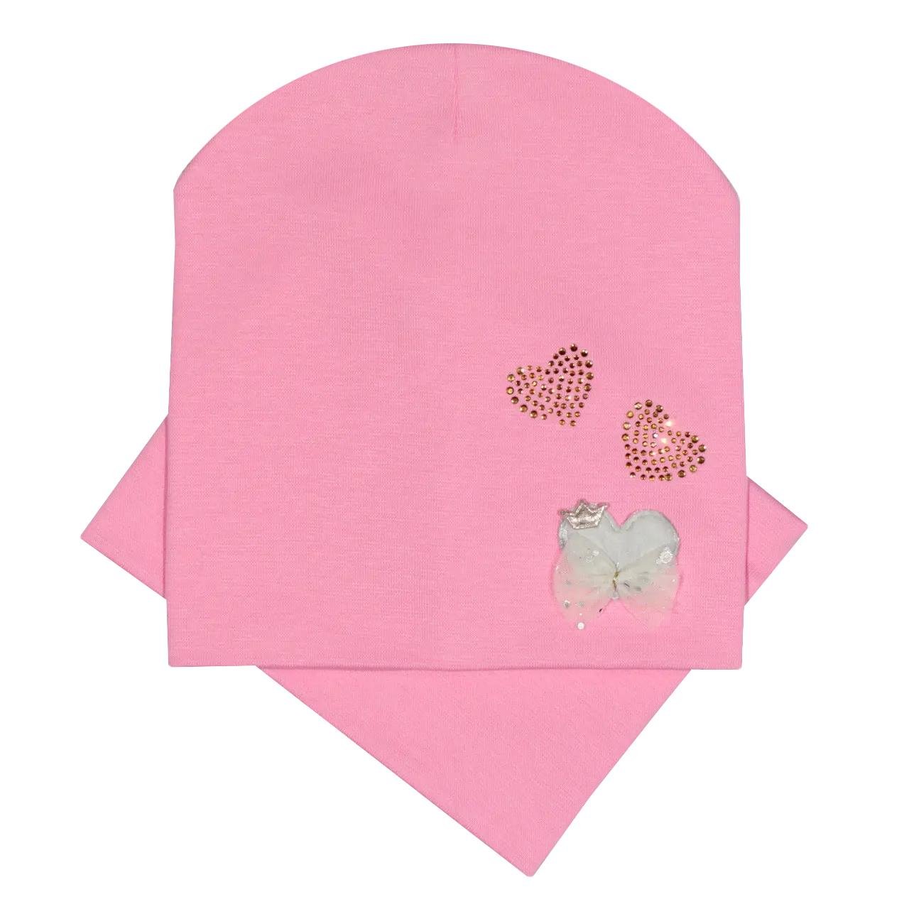 Комплект шапка с хомутом для девочки Канта Kids Hat 52-56 Розовый (OC-721) Комплект шапка с хомутом для девочки Канта Kids Hat 52-56 Розовый (OC-721)