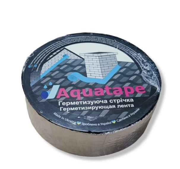 Стрічка герметизуюча AQUATAPE бутил-каучукова алюмінієва 50 мм 10 м (000024362)