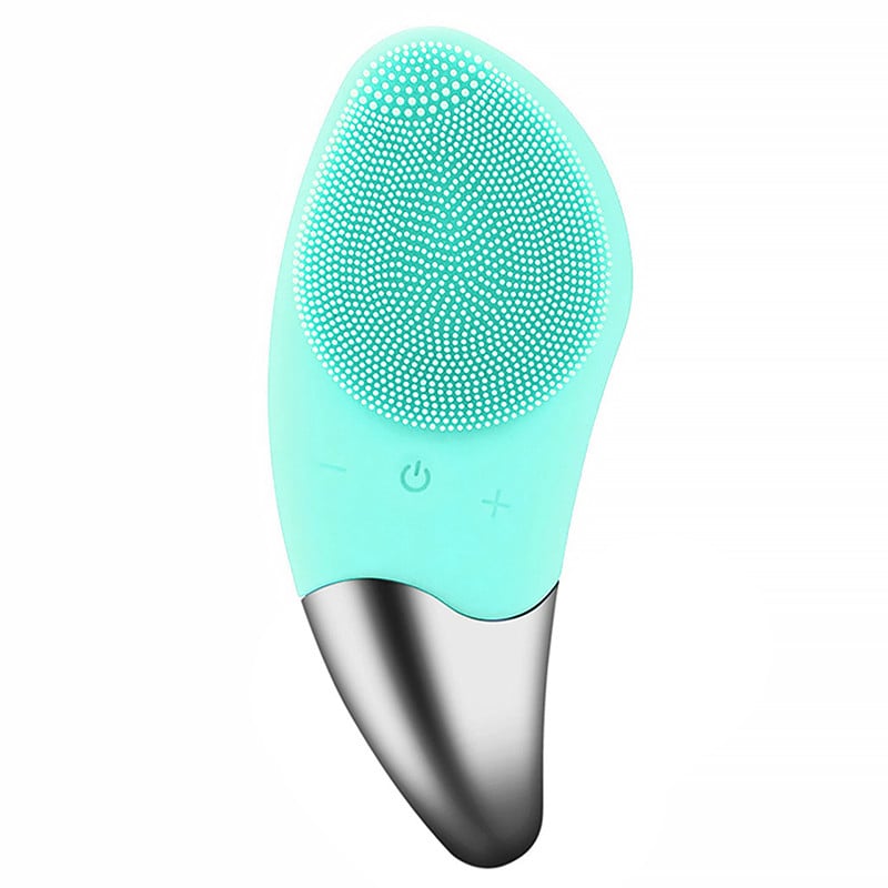 Щітка-масажер електрична силіконова Sonic Facial BrushBR-020 для обличчя Mint Green