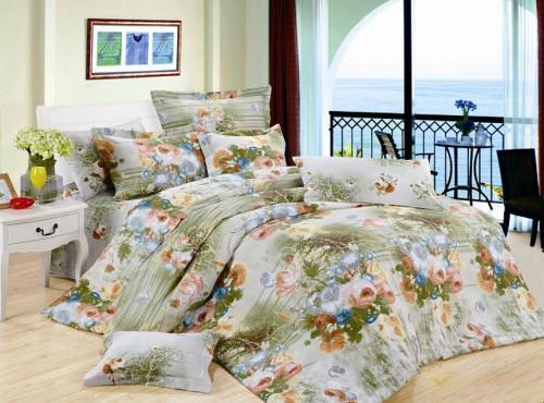 Комплект постельного белья Zastelli 5541 сатин евро 200х220 см Blue (10371)