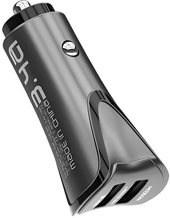 Зарядное устройство автомобильный Moxom KC-12 2 USB 3.4A кабель Lightning Black (34743)