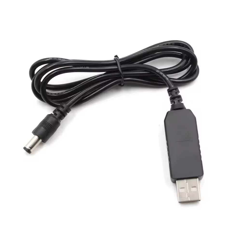 Кабель перехідник USB до DC 12V 1 м Black - фото 3