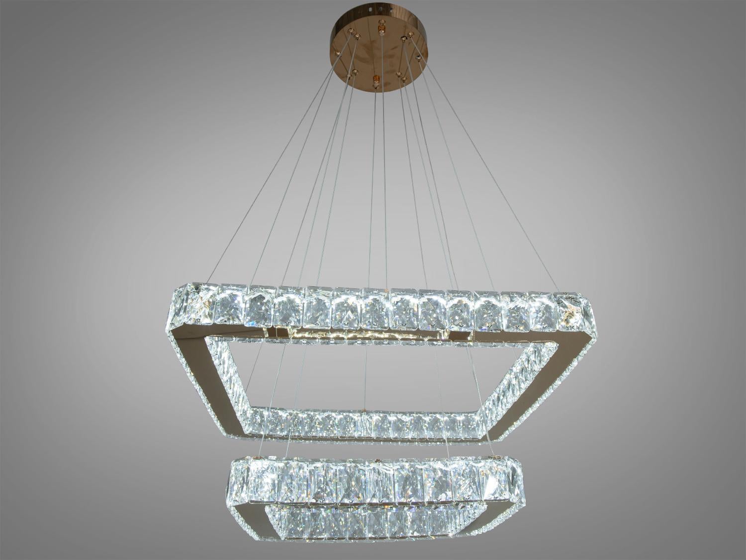 Люстра светодиодная Diasha хрустальная 62W Золотой (7223-6A/500+340G)