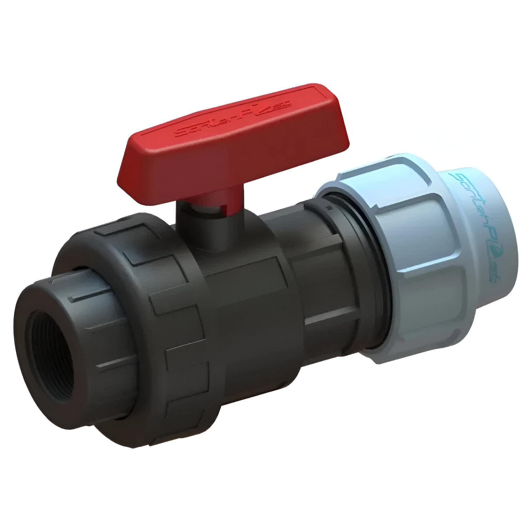 Кран зажимной SantehPlast ПЭ 40х1-1/4" В (AKD53043)