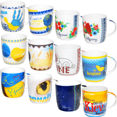 Набор чашек SNT I Love Ukraine 360 мл 12 шт. (2183-2)