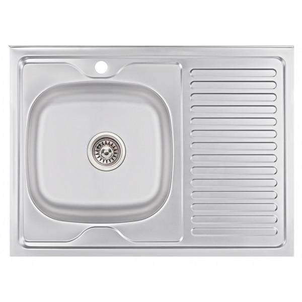 Мойка для кухни WEZER W8060L 06 600x800x160 мм и сифон Satin (1039015)