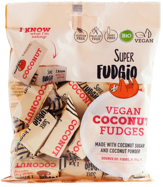 Цукерки Super Fudgio з кокосовим смаком 150 г Цукерки Super Fudgio з кокосовим смаком 150 г