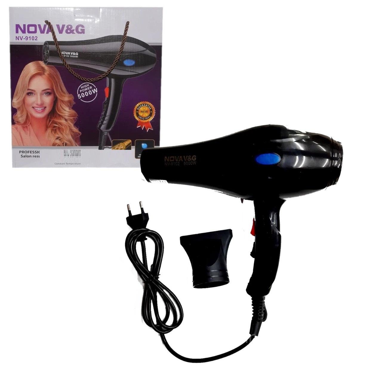 Фен для волос 5000 Вт NV-9102 Черный (78002) - фото 2 Фен для волос 5000 Вт NV-9102 Черный (78002) - фото 2