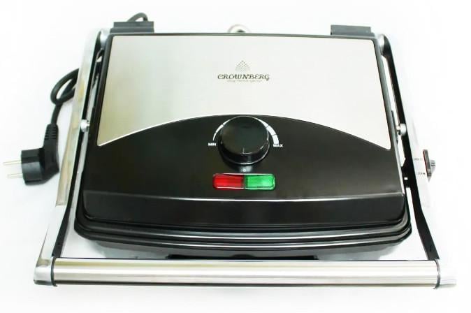 Гриль электрический Crownberg CB-1067 антипригарное покрытие 2000 Вт (1852830081)