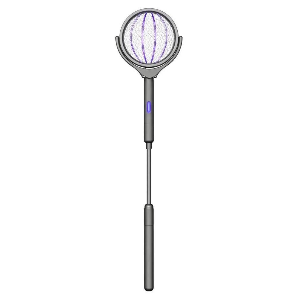 Мухобойка электрическая RIAS Telescopic с выдвижной ручкой USB Type-C 48-89 см Grey (3_08255)