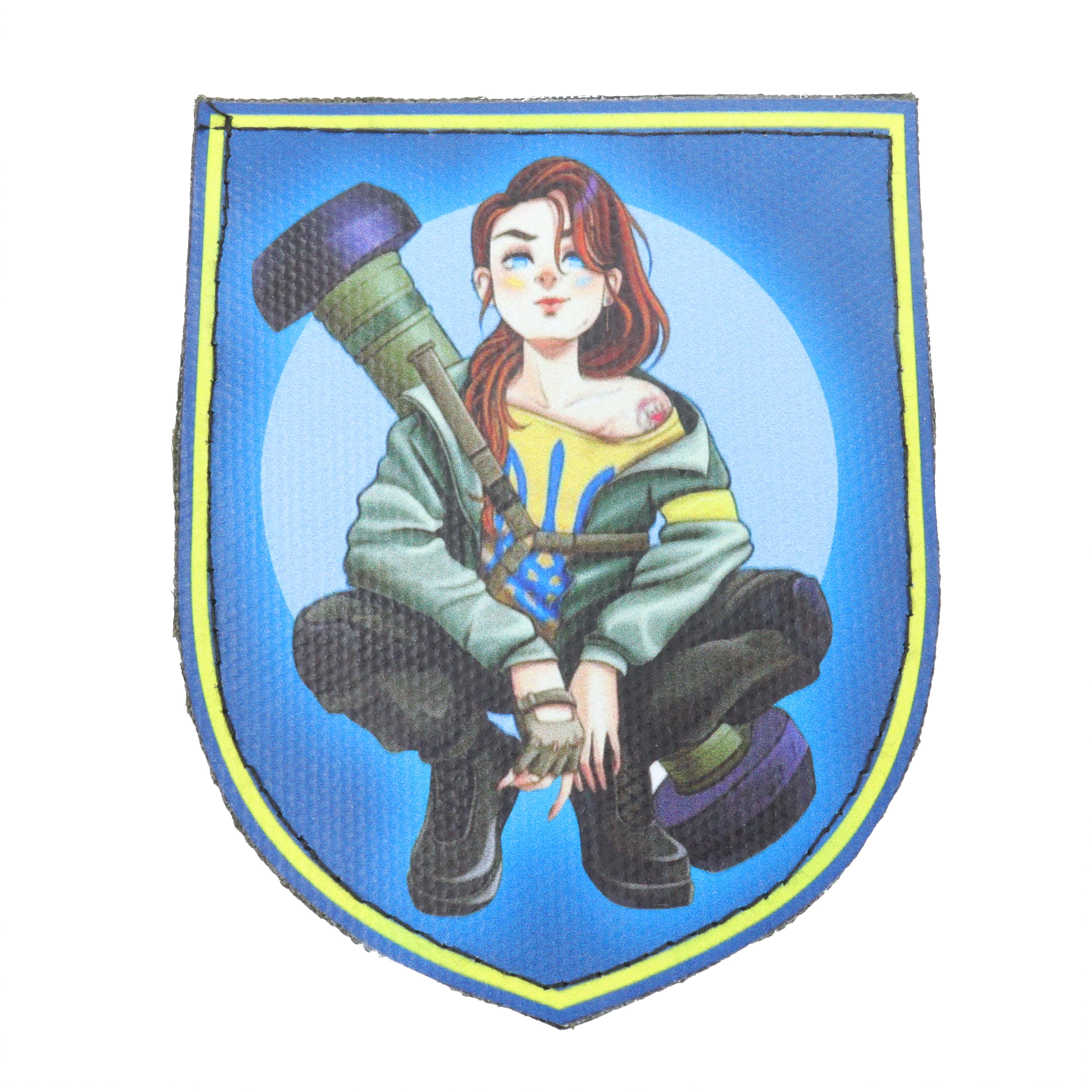 Шеврон Девушка-джавелина на липучке (050223)