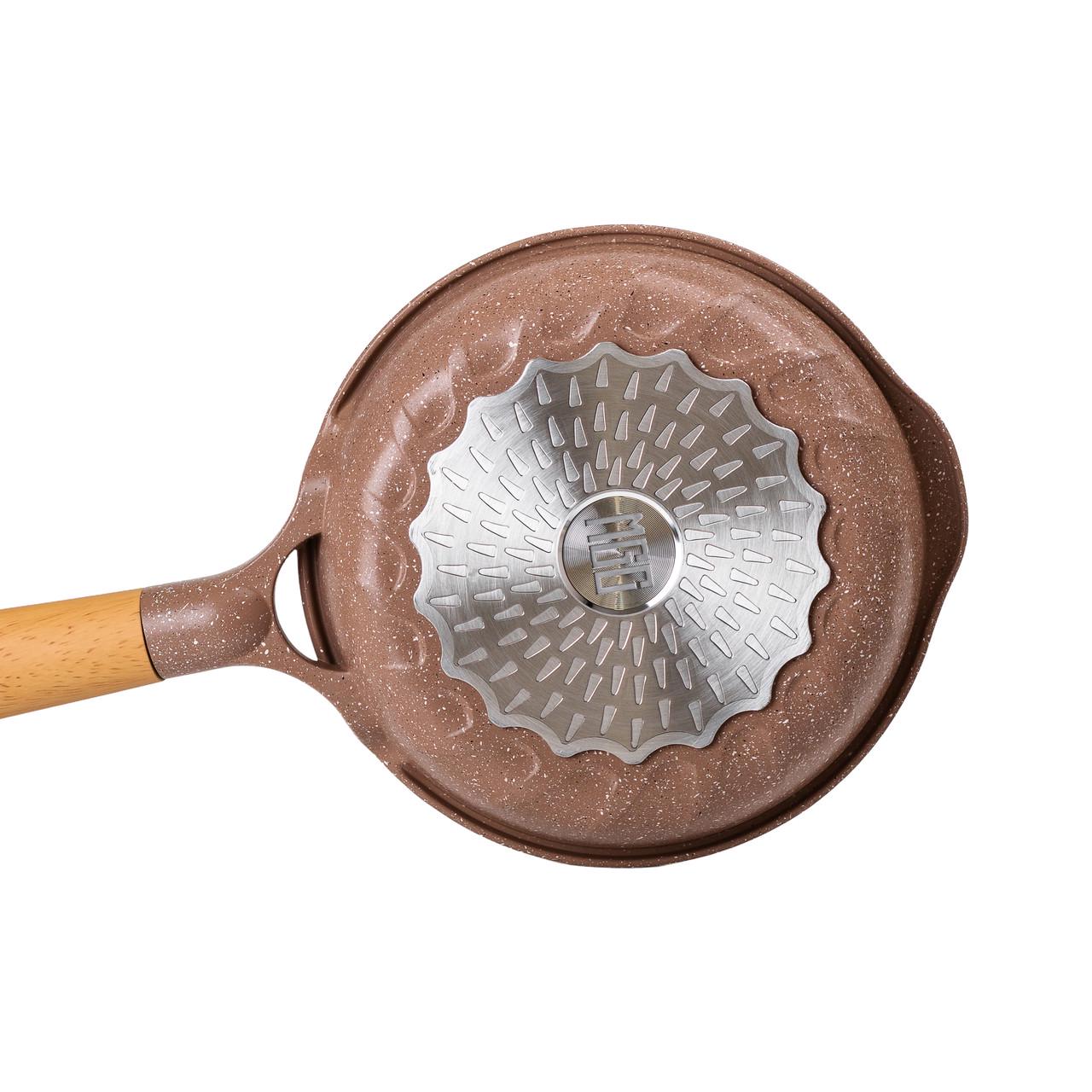 Сковорода алюмінієва мармурова MGC з антипригарним покриттям 1 л Ø 20 см Кавовий - фото 3 Сковорода алюмінієва мармурова MGC з антипригарним покриттям 1 л Ø 20 см Кавовий - фото 3