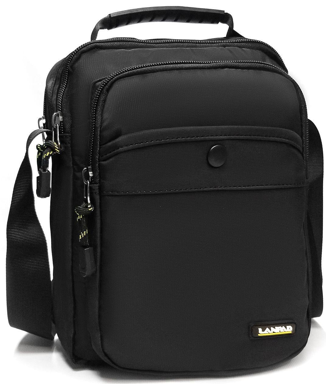 Сумка мужская наплечная Lanpad Черный
