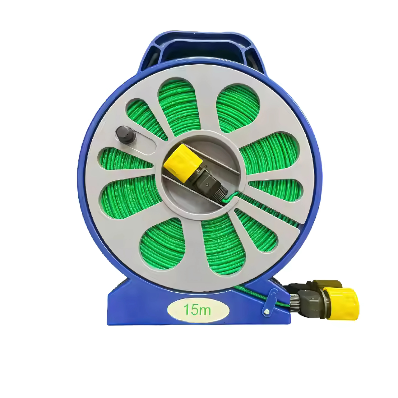 Шланг садовый поливной Garden Hose гибкий с катушкой с пистолетом распылителем 7 режимов 15 м Зеленый/Синий (7028299354)