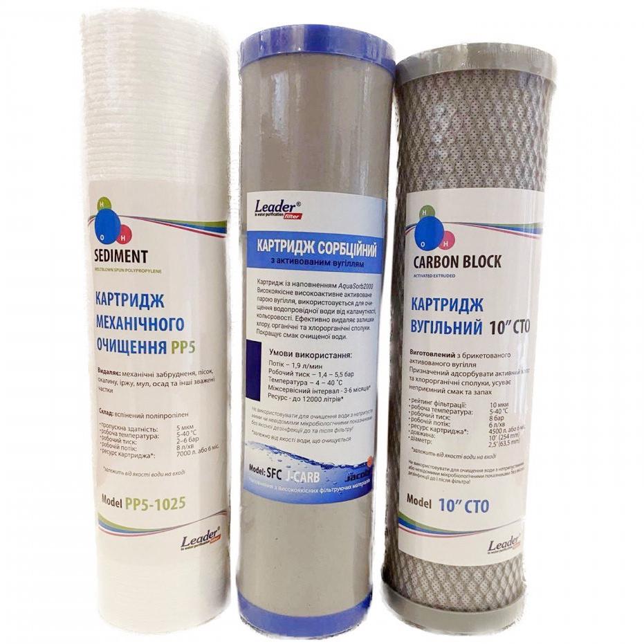 Комплект картриджей для обратного осмоса Leader (5271)