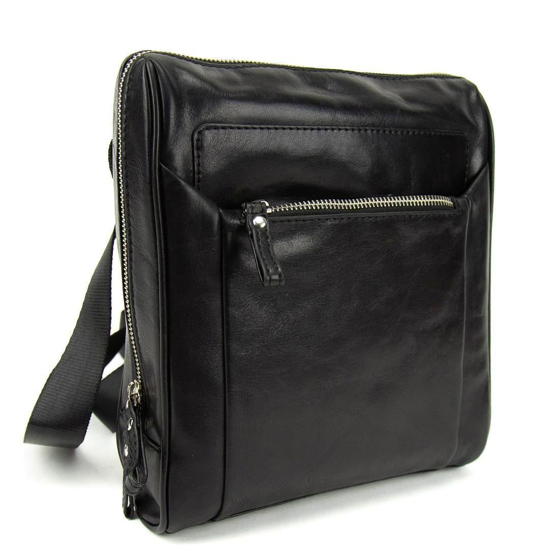 Мужская сумка через плечо Royal Bag S-TV-4143A из натуральной кожи Черный (7704)