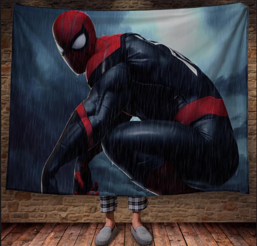Плед с 3D принтом Человек-паук на крыше 150x200 см (epi_1158)